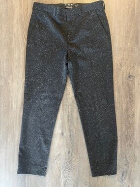 Topman Black Speckle Tapered Dress Pants